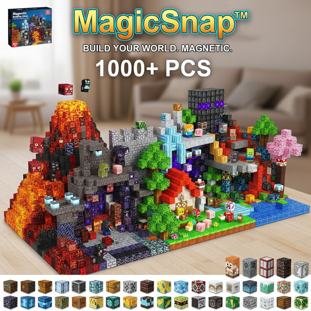 MagicSnap™ Building Blocks 500pc + FREE Storage Box