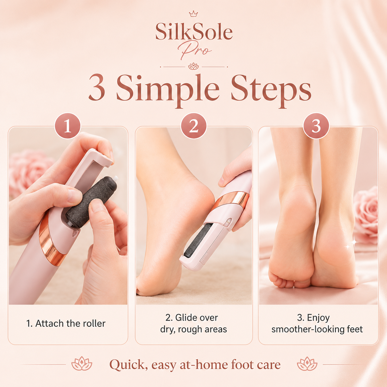 SilkSole Pro™ Electric Callus Remover — Smooth, Soft Feet at Home
