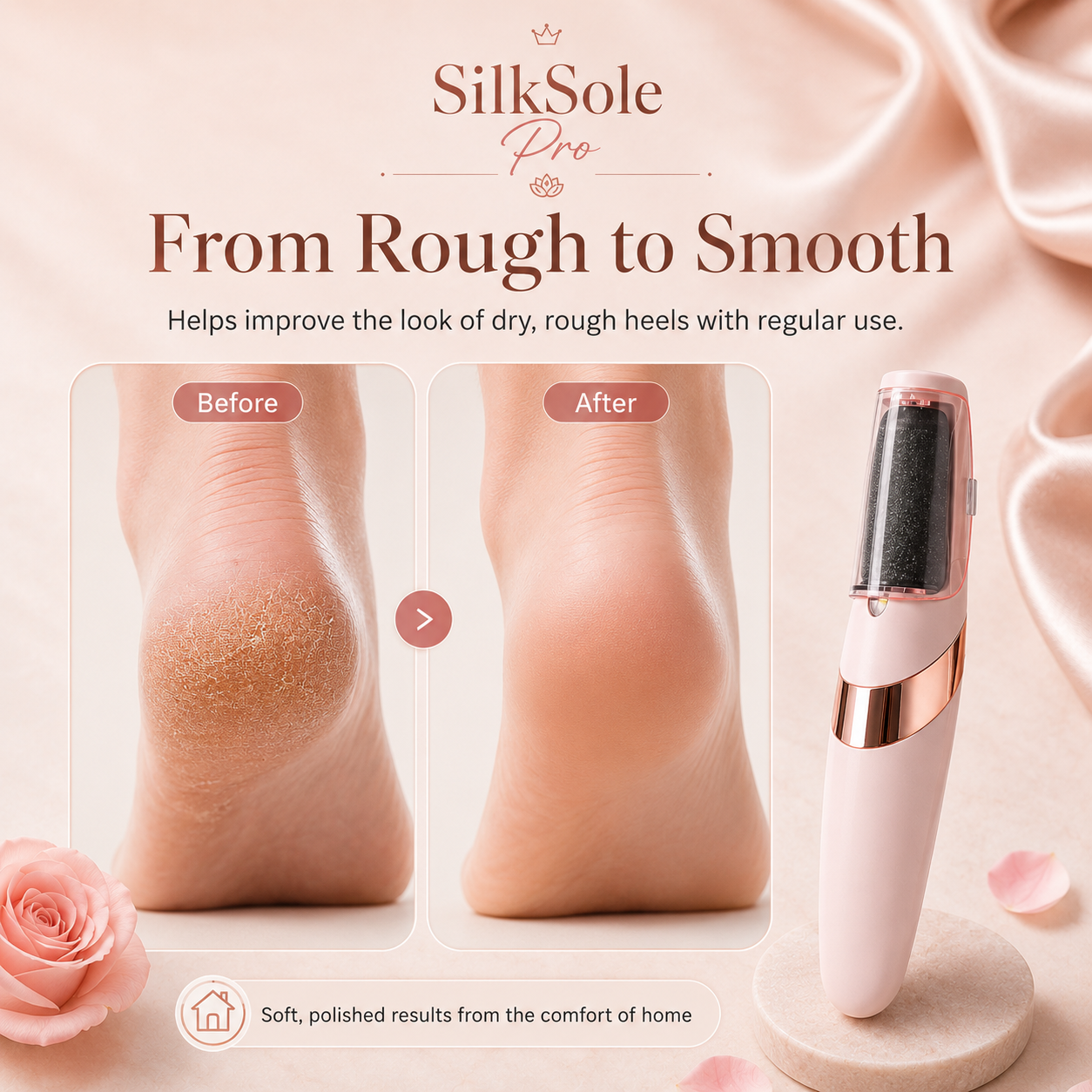 SilkSole Pro™ Electric Callus Remover — Smooth, Soft Feet at Home