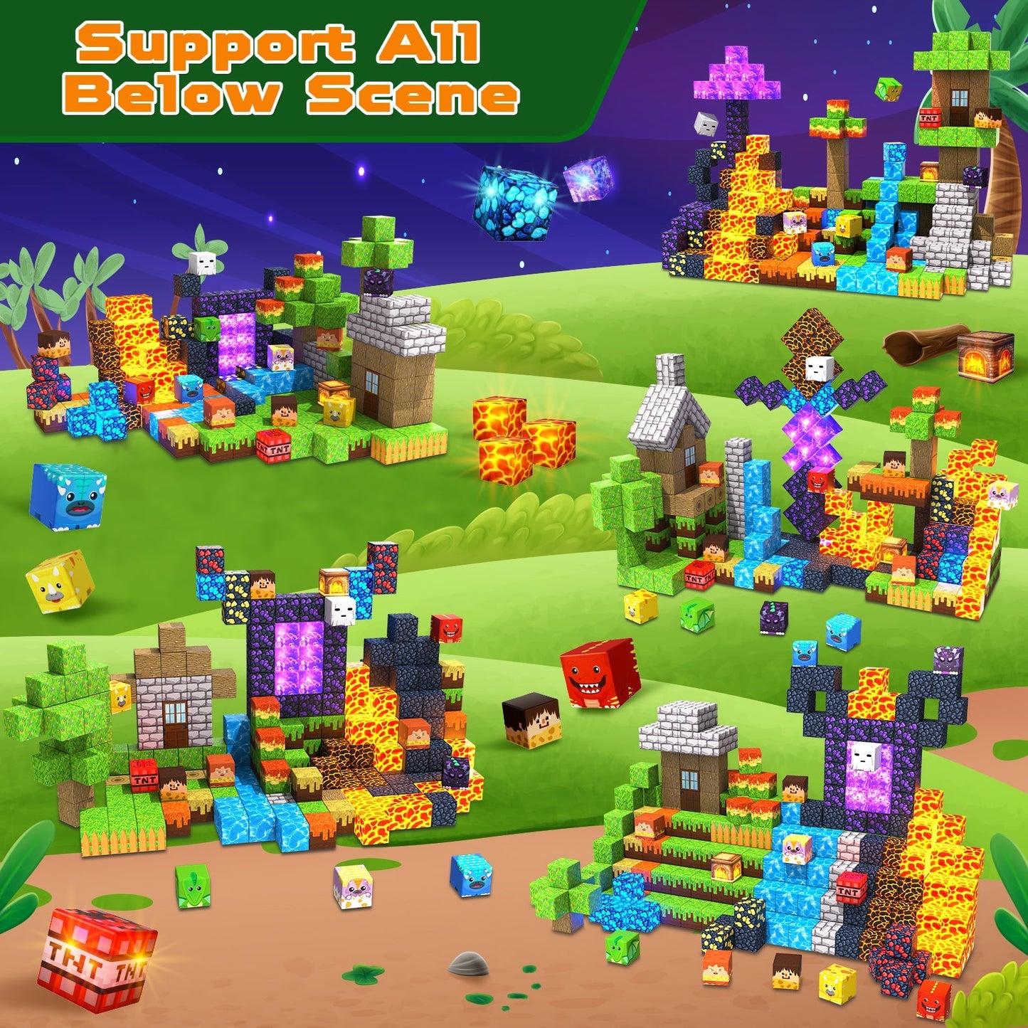 MagicSnap™ Volcano Building Blocks