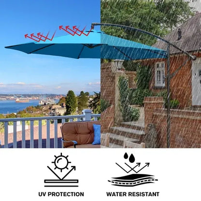 ShadeArc™ 10FT Cantilever Patio Umbrella with Base