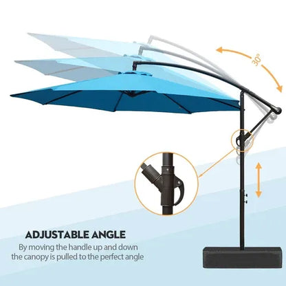 ShadeArc™ 10FT Cantilever Patio Umbrella with Base
