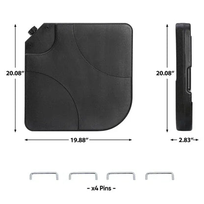 PatioAnchor™ 4-Piece Fillable Umbrella Base