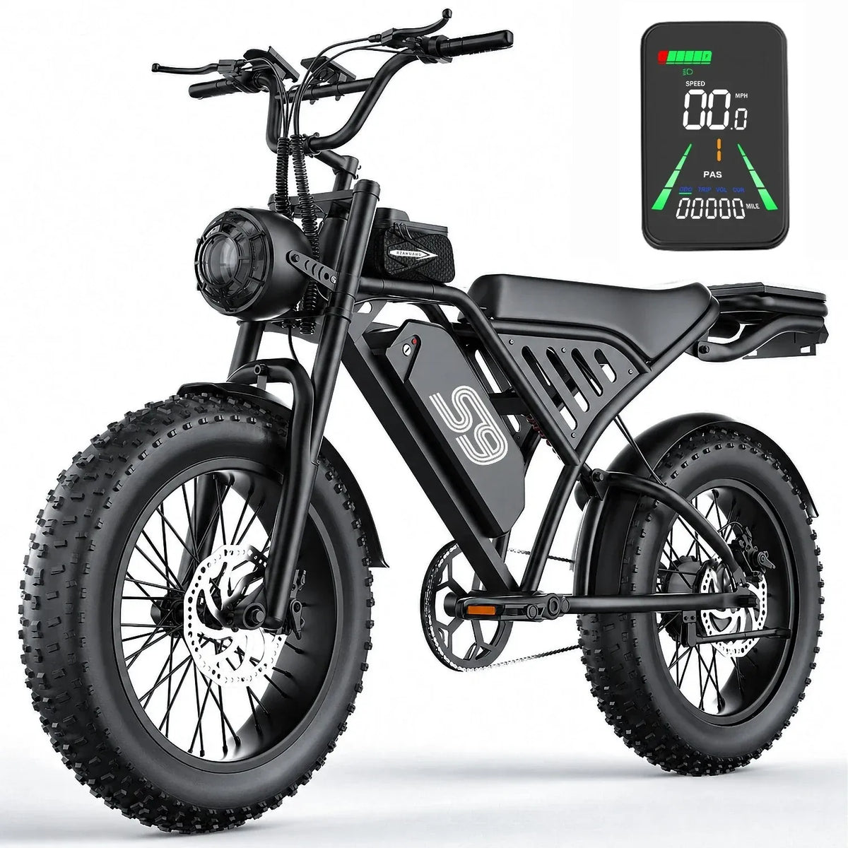 ApexRide™ 20″ Fat-Tire E-Bike