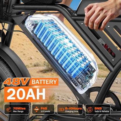 ApexRide™ 20″ Fat-Tire E-Bike