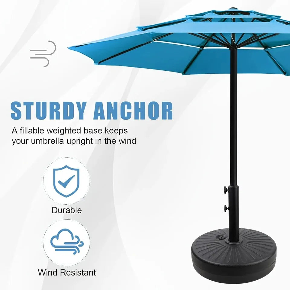 PatioAnchor™ Heavy-Duty Fillable Umbrella Base