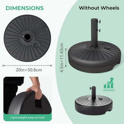 PatioAnchor™ Heavy-Duty Fillable Umbrella Base