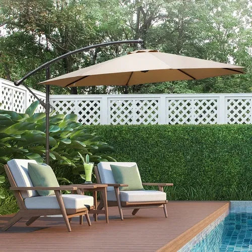 ShadeArc™ 10FT Cantilever Patio Umbrella with Base