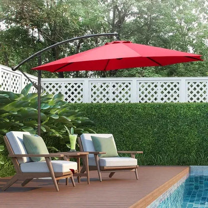 ShadeArc™ 10FT Cantilever Patio Umbrella with Base